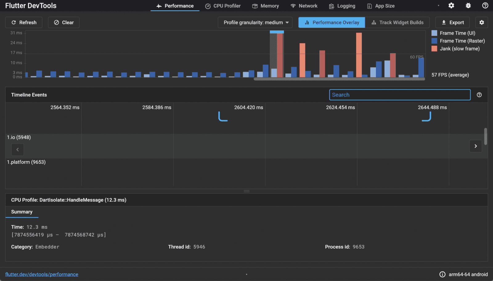Flutter DevTools를 활용해 Rendering performance 측정