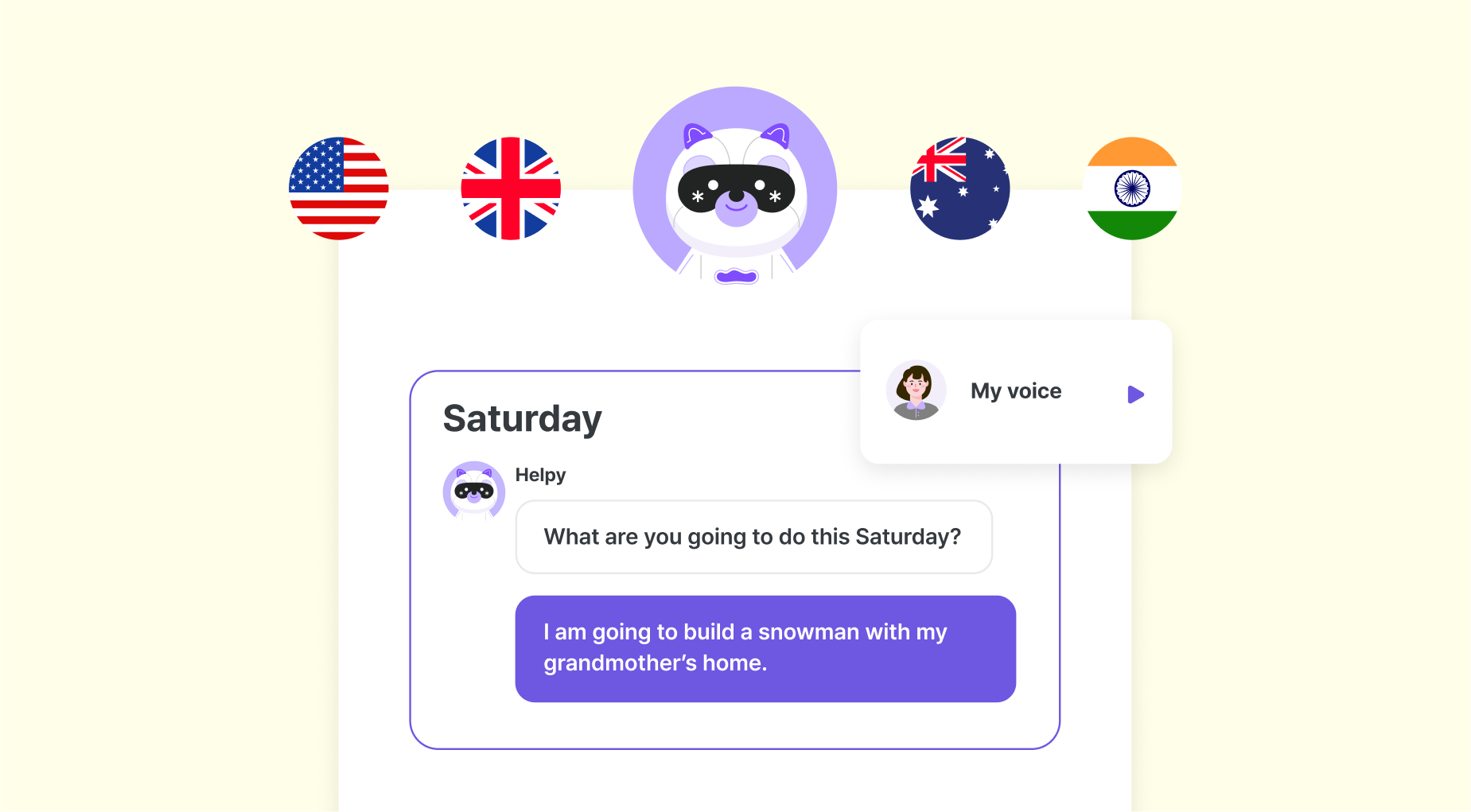 Solve math problems, converse in English, and get writing help with AI helpy