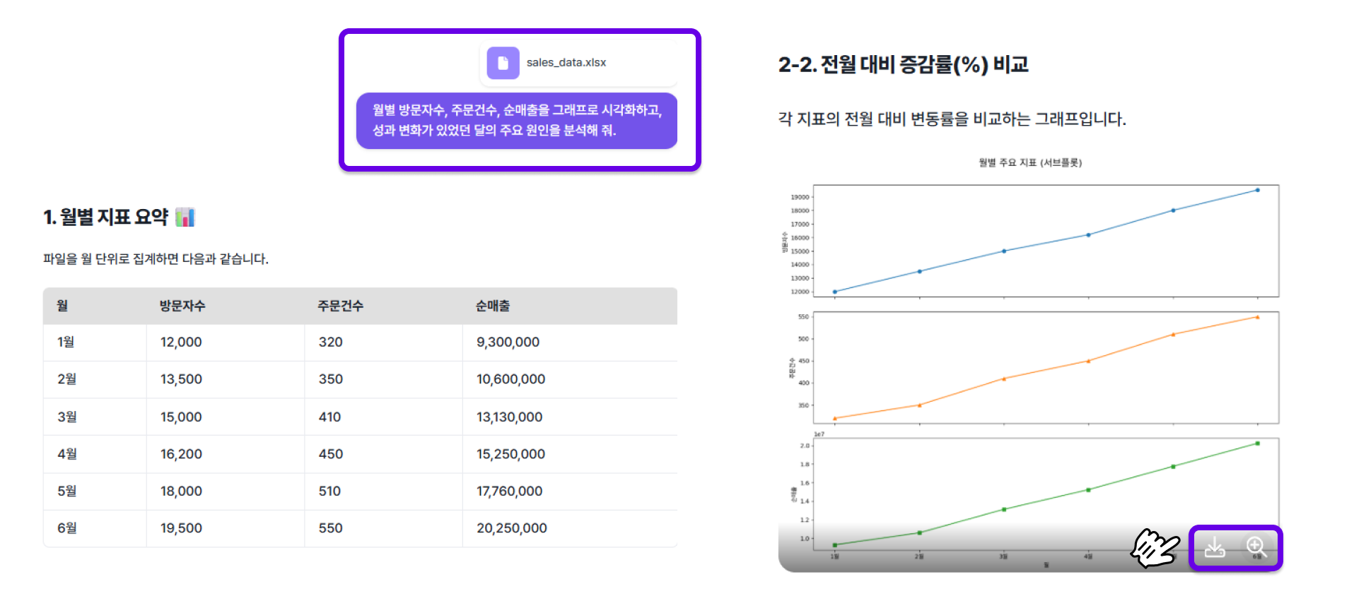 파일 업로드 결과